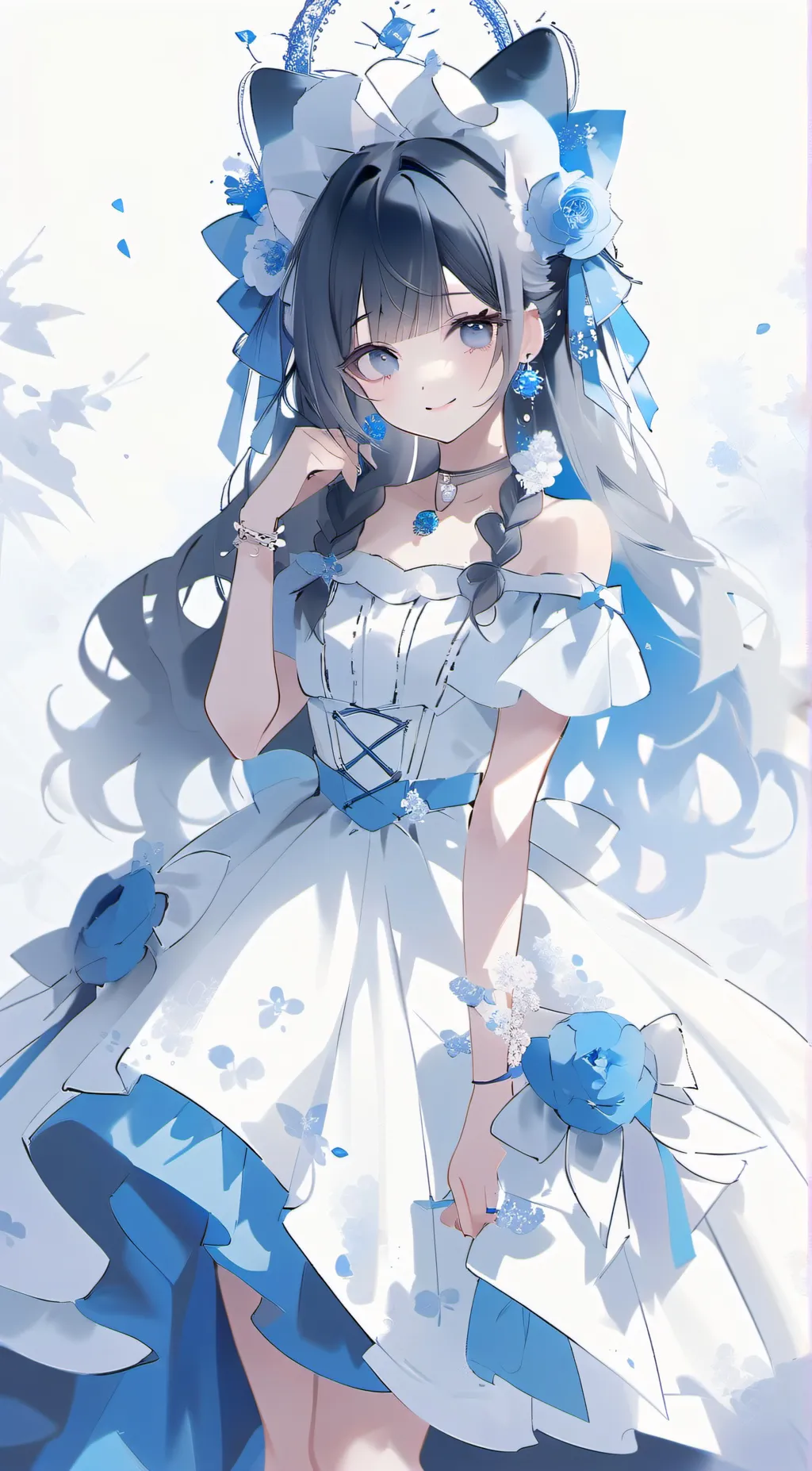 ai character: Snowflake background