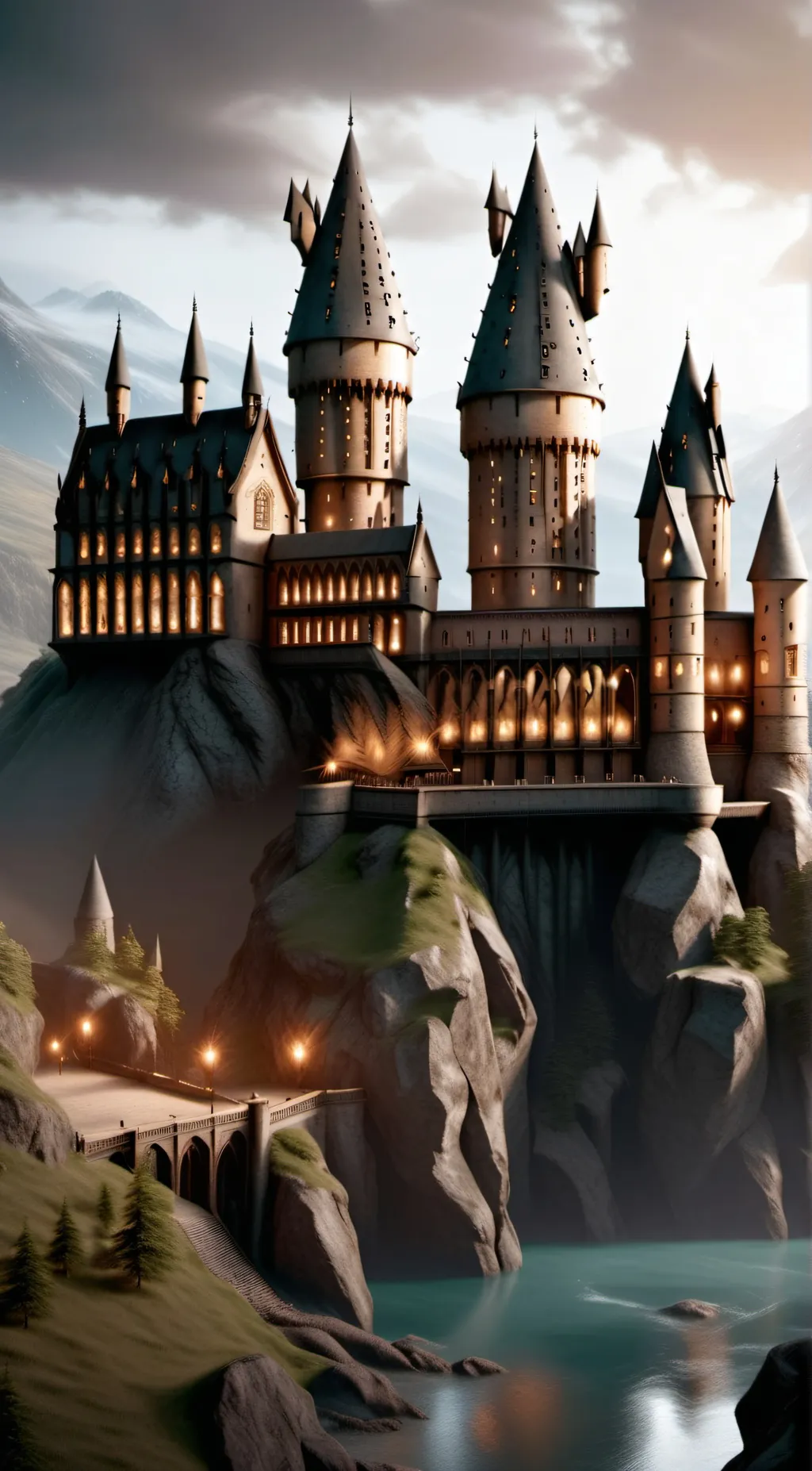 ai character: Hogwarts drama background