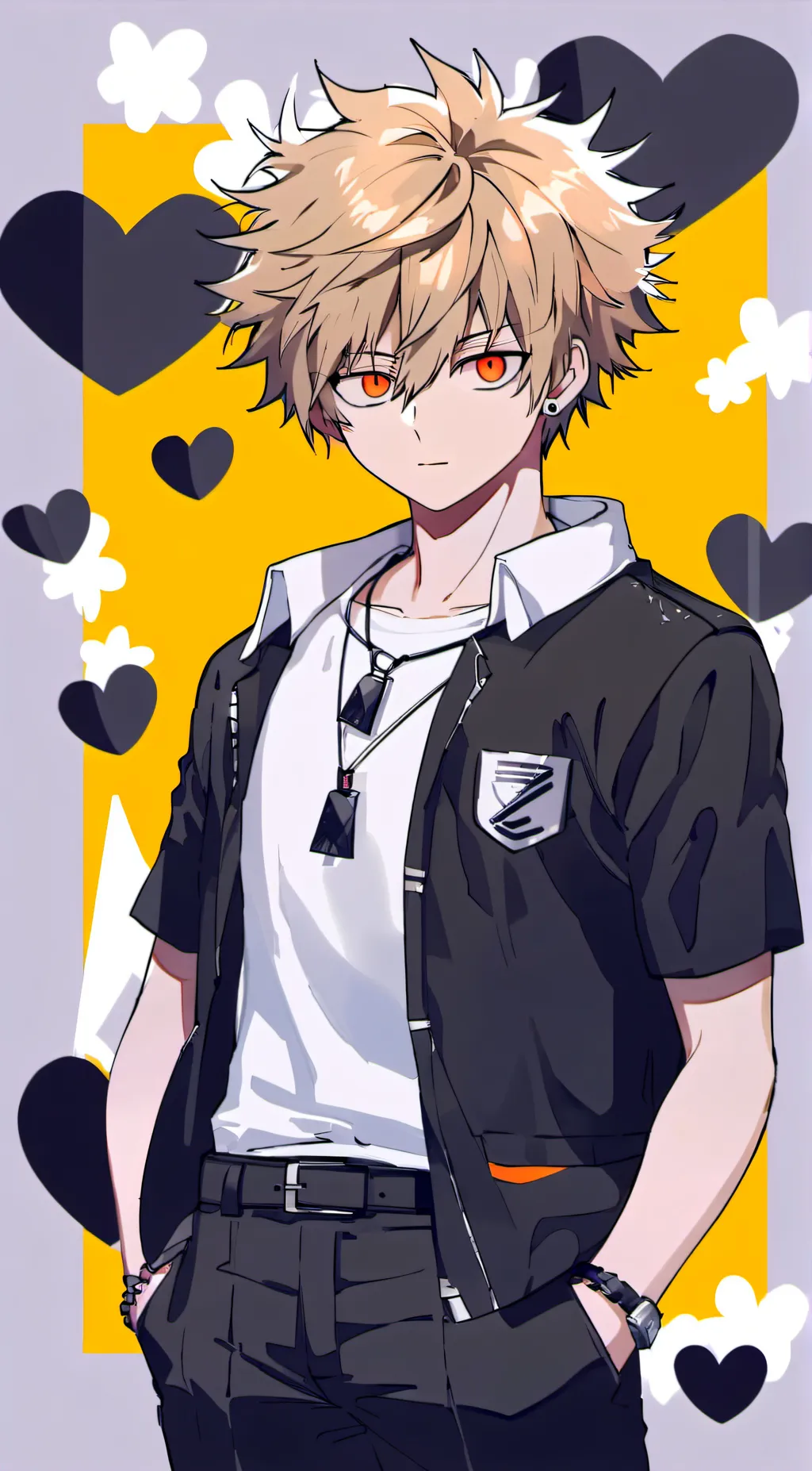 ai character: Katsuki Bakugo background