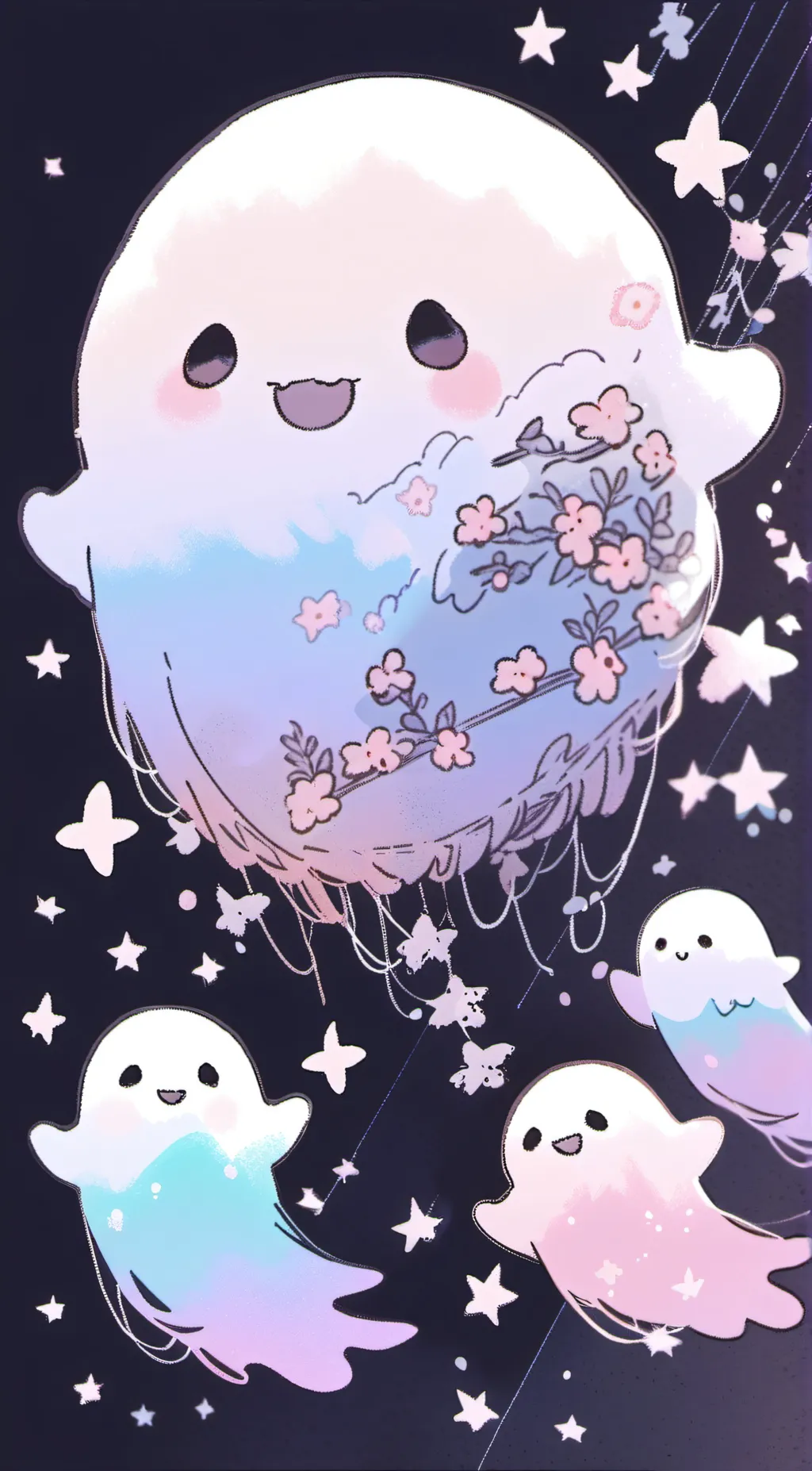 ai character: Ghost Care background