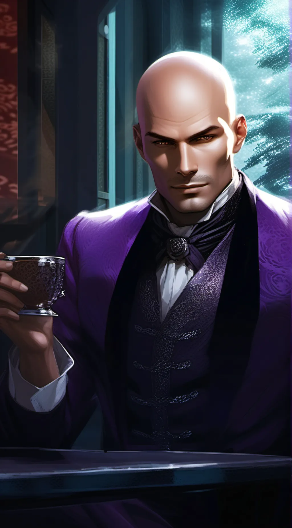 ai character: Noir background
