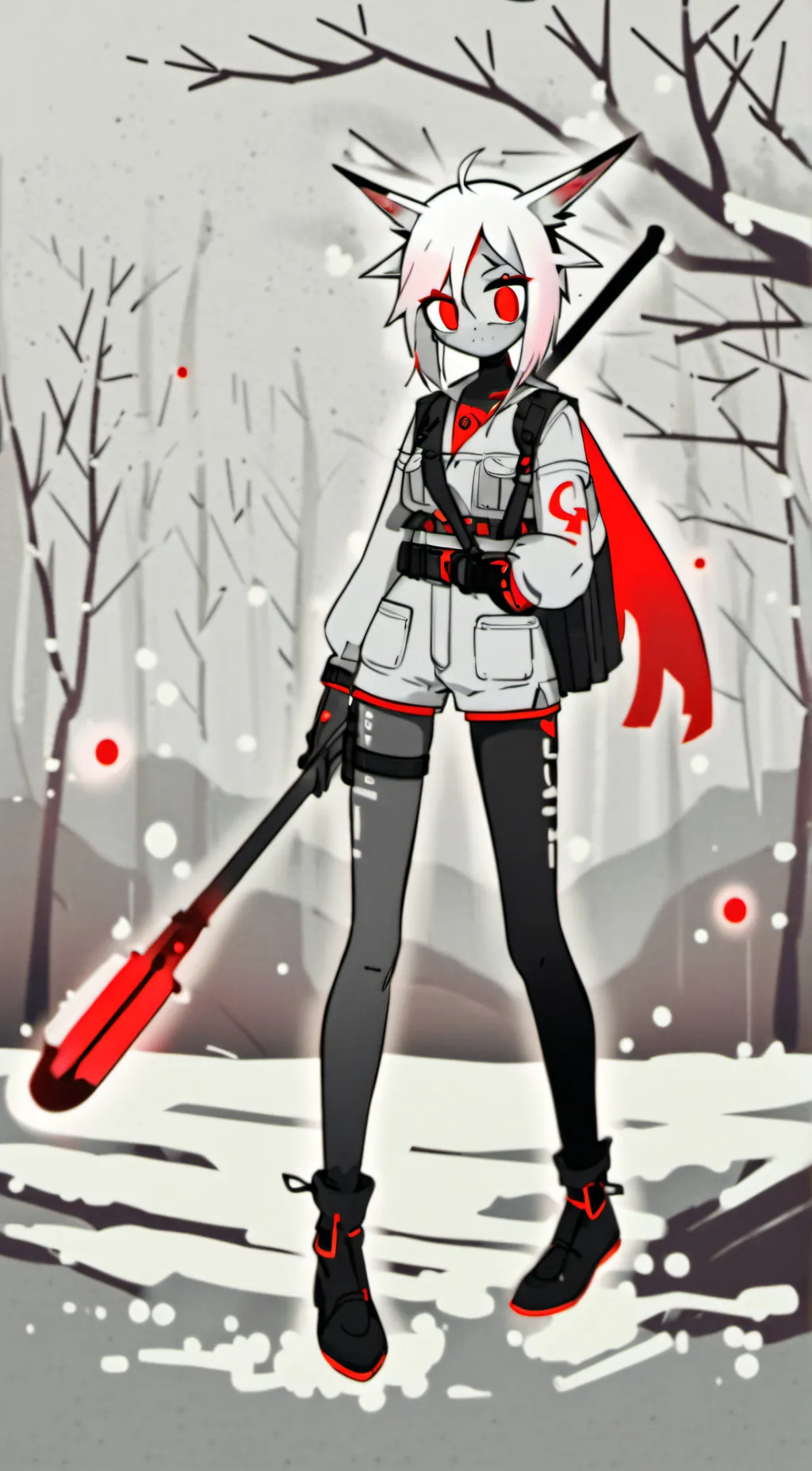 ai character: vaggie x Charlie background