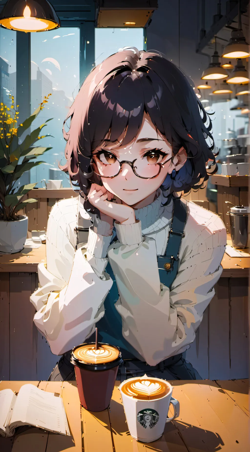 ai character: Autumn background