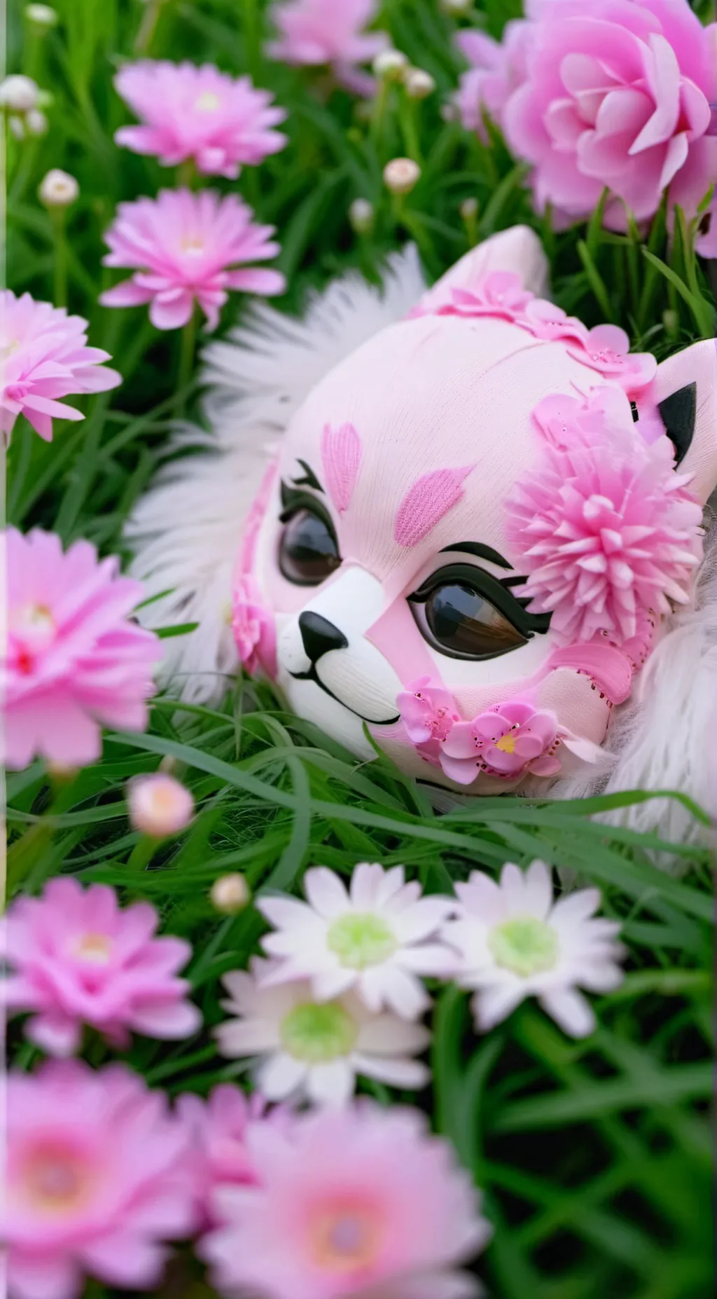 ai character: Rose mask background