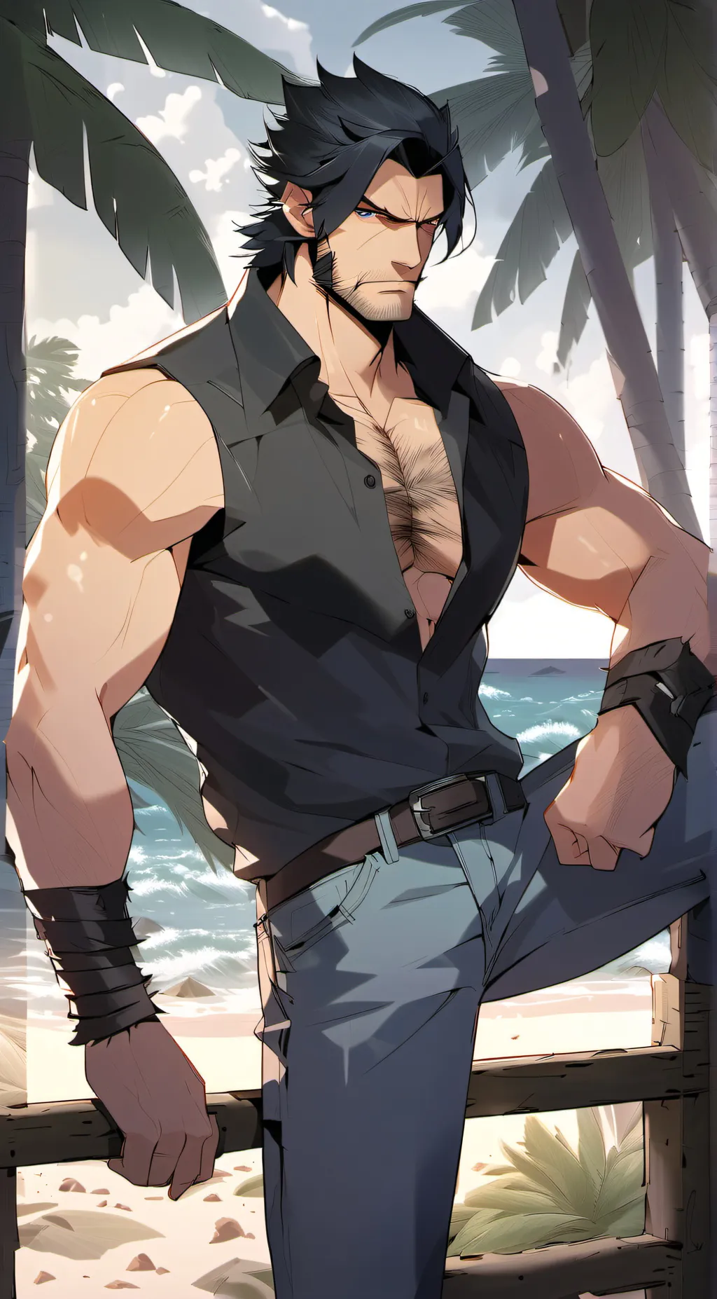 ai character: Logan Howlett  background