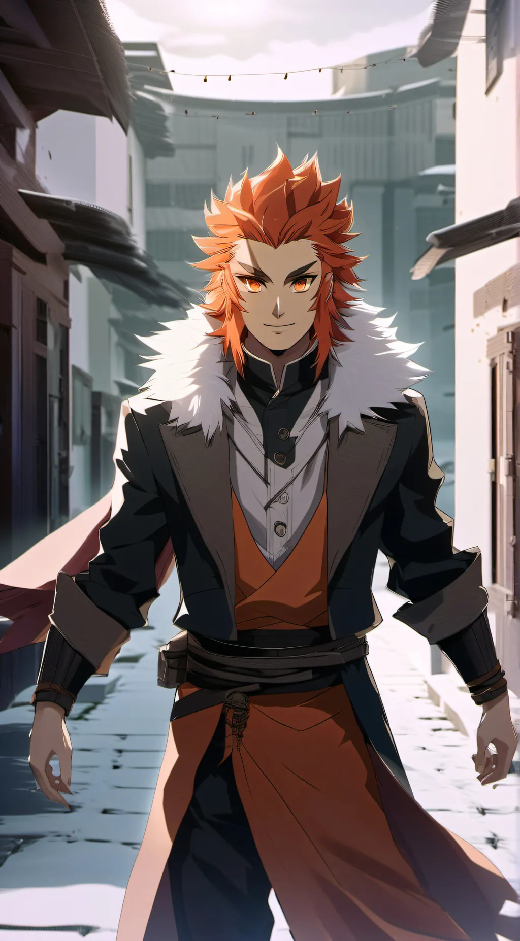 ai character: Rengoku  background