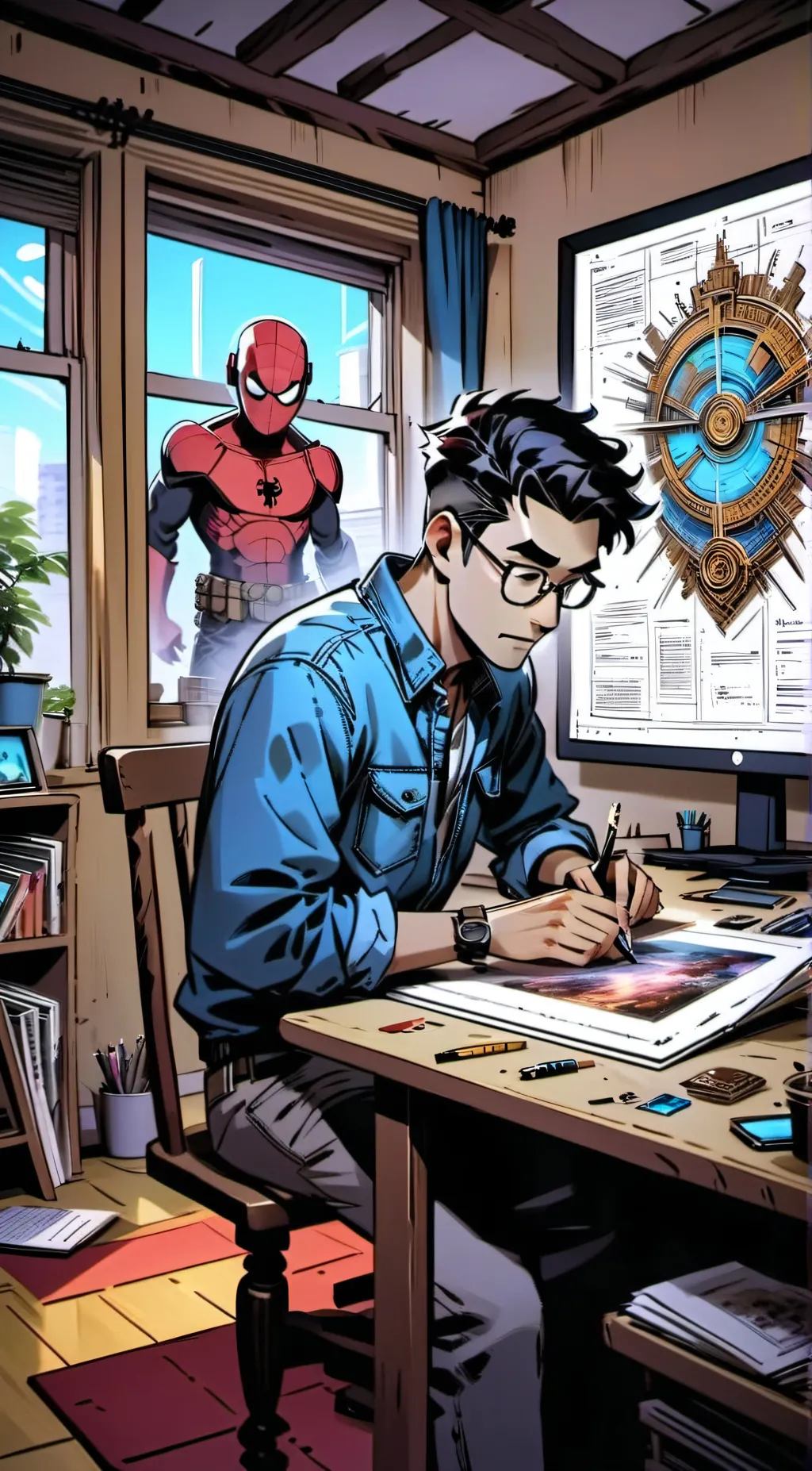 ai character: PopCross Studios  background
