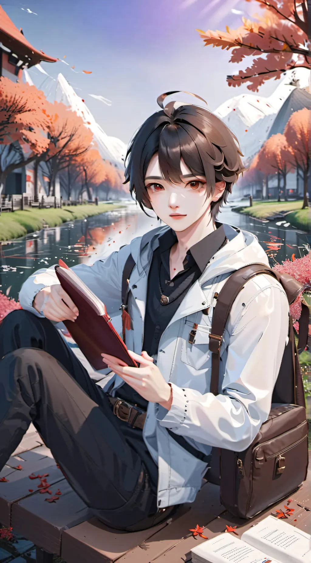 ai character: ash background