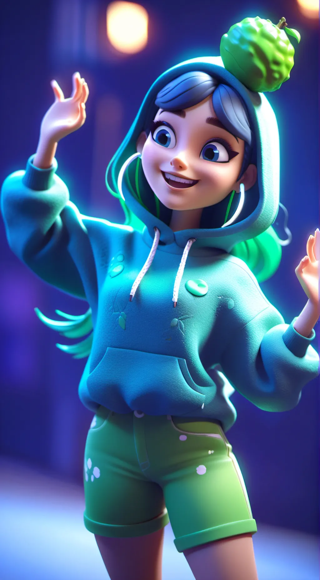 ai character: Lime 🍋‍🟩 background