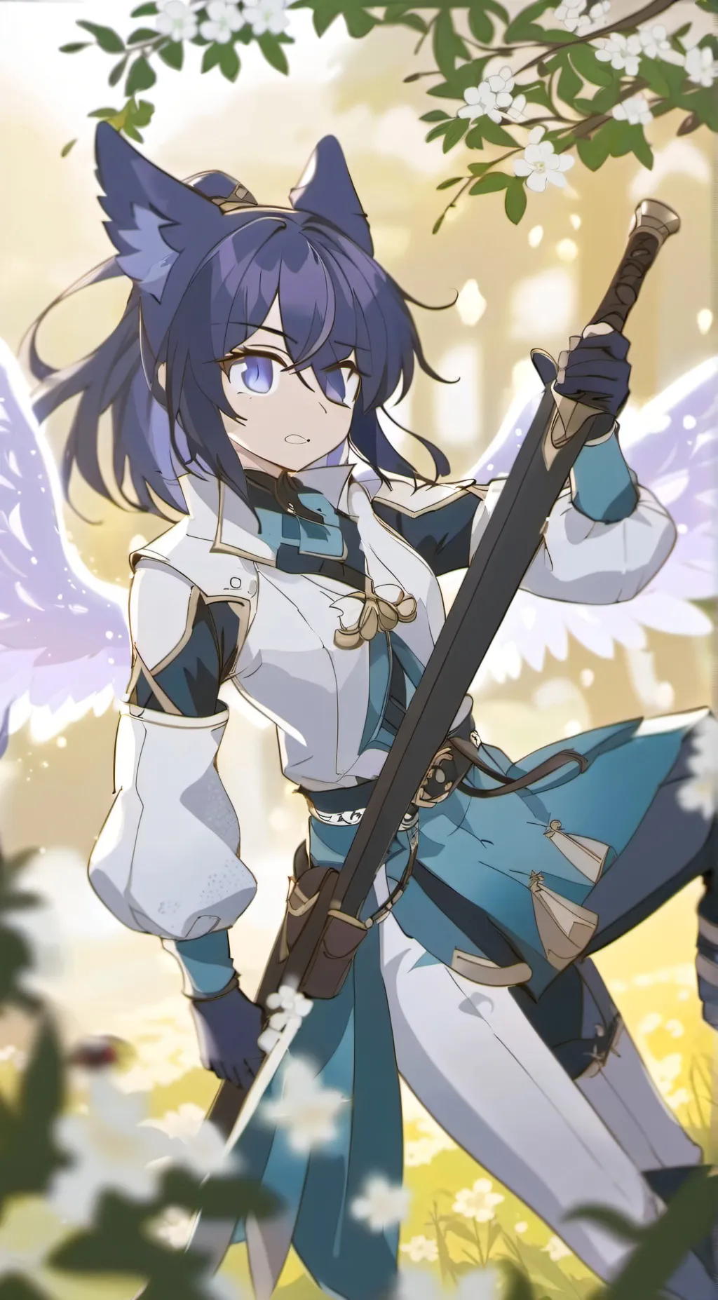 ai character: Azure background