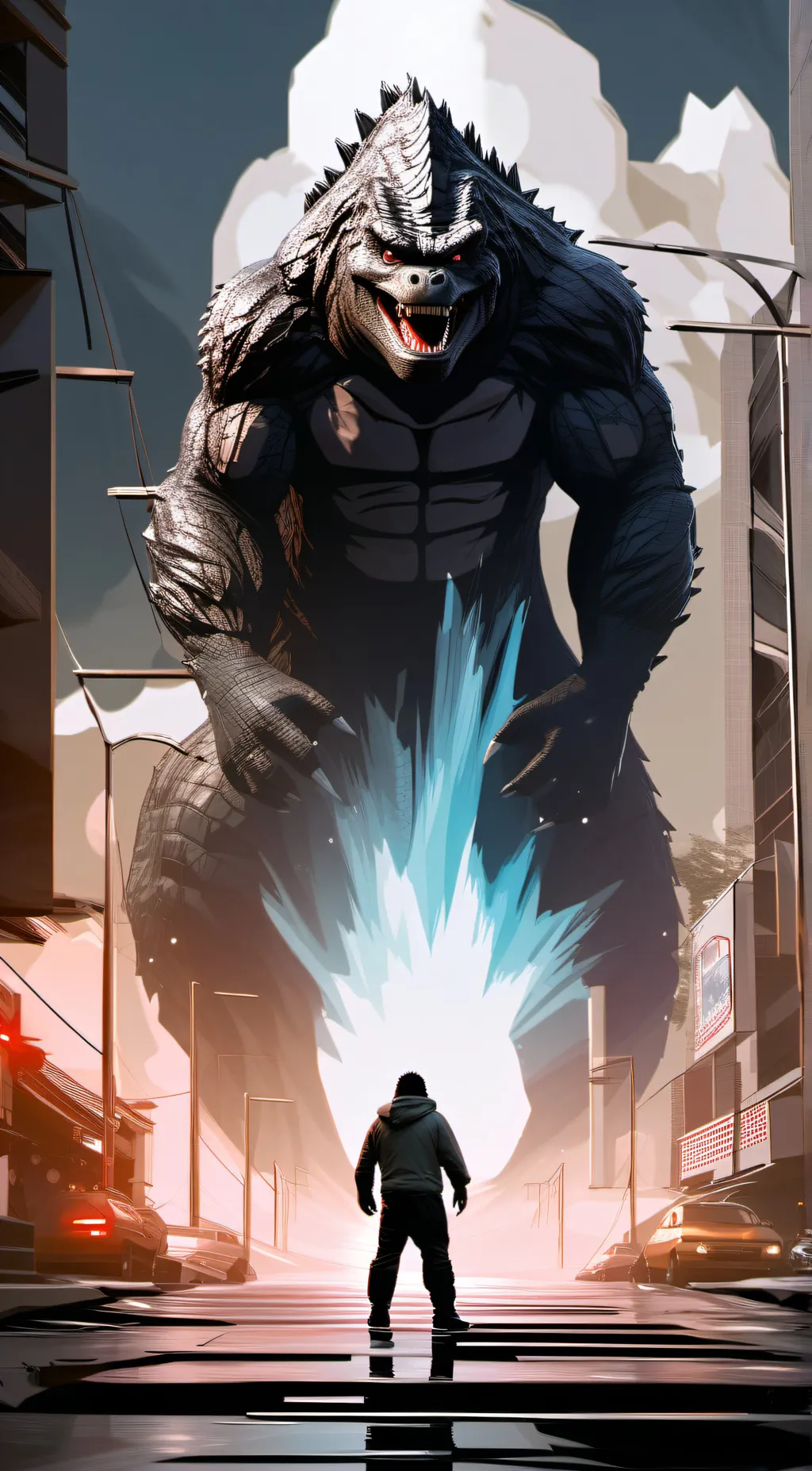 ai character: godzilla (2014) background