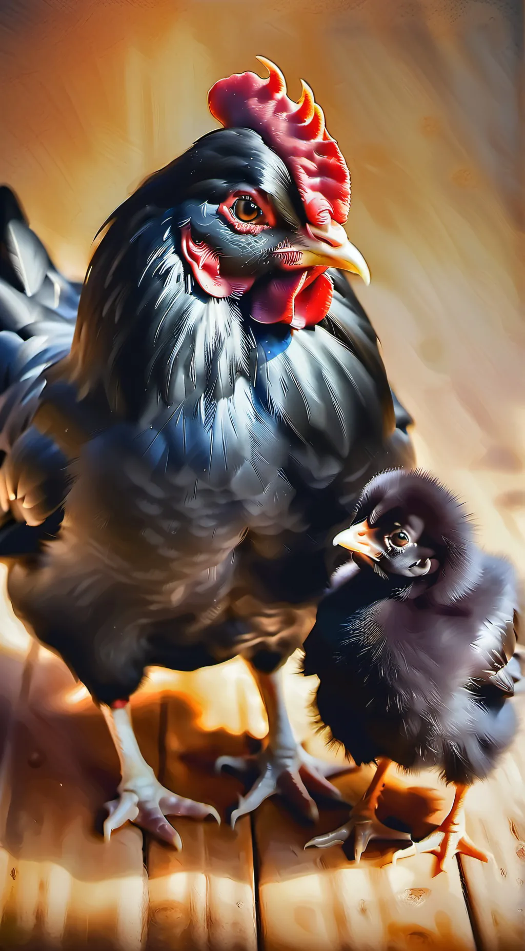 ai character: Chickens background