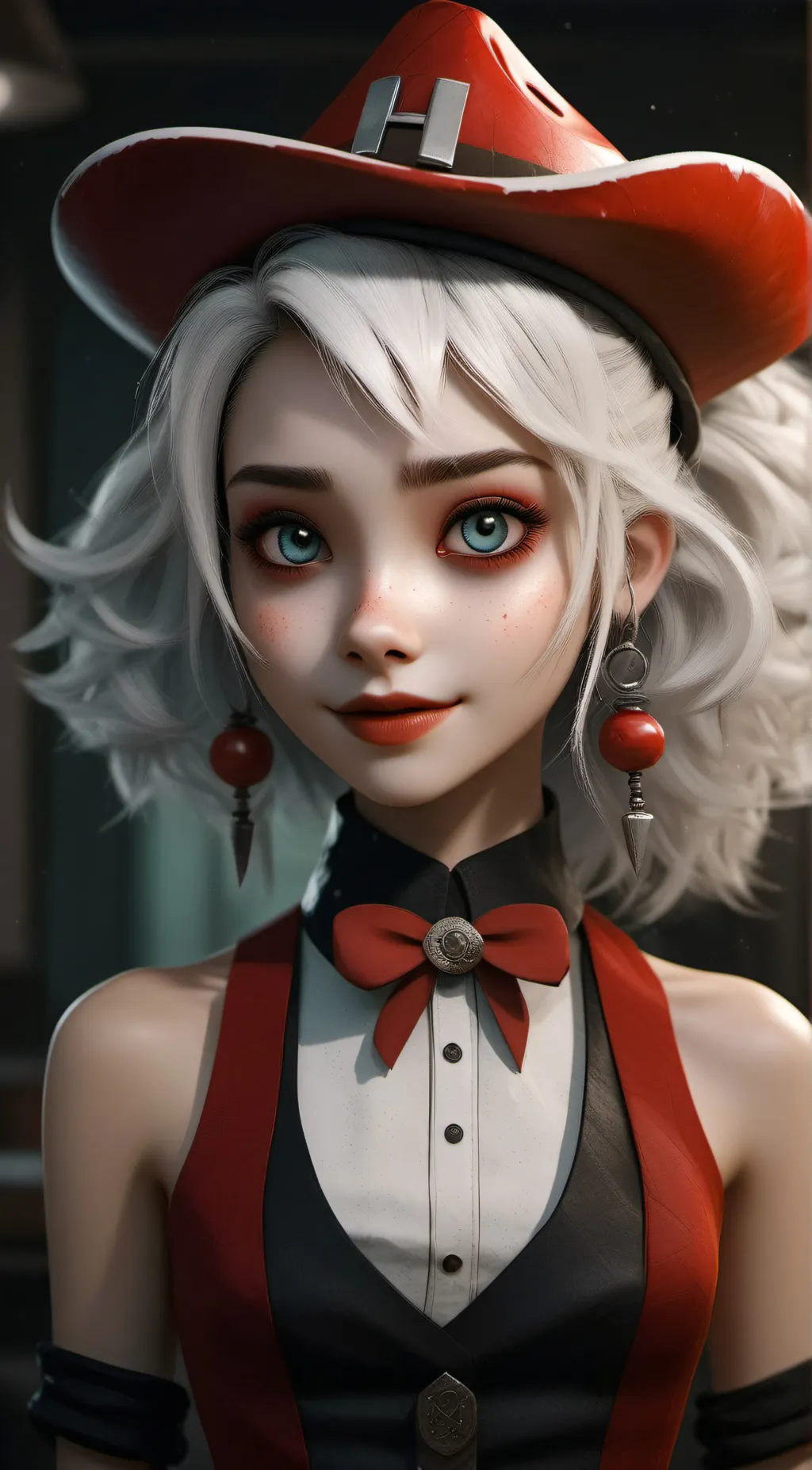 ai character: Hazbin road trip background