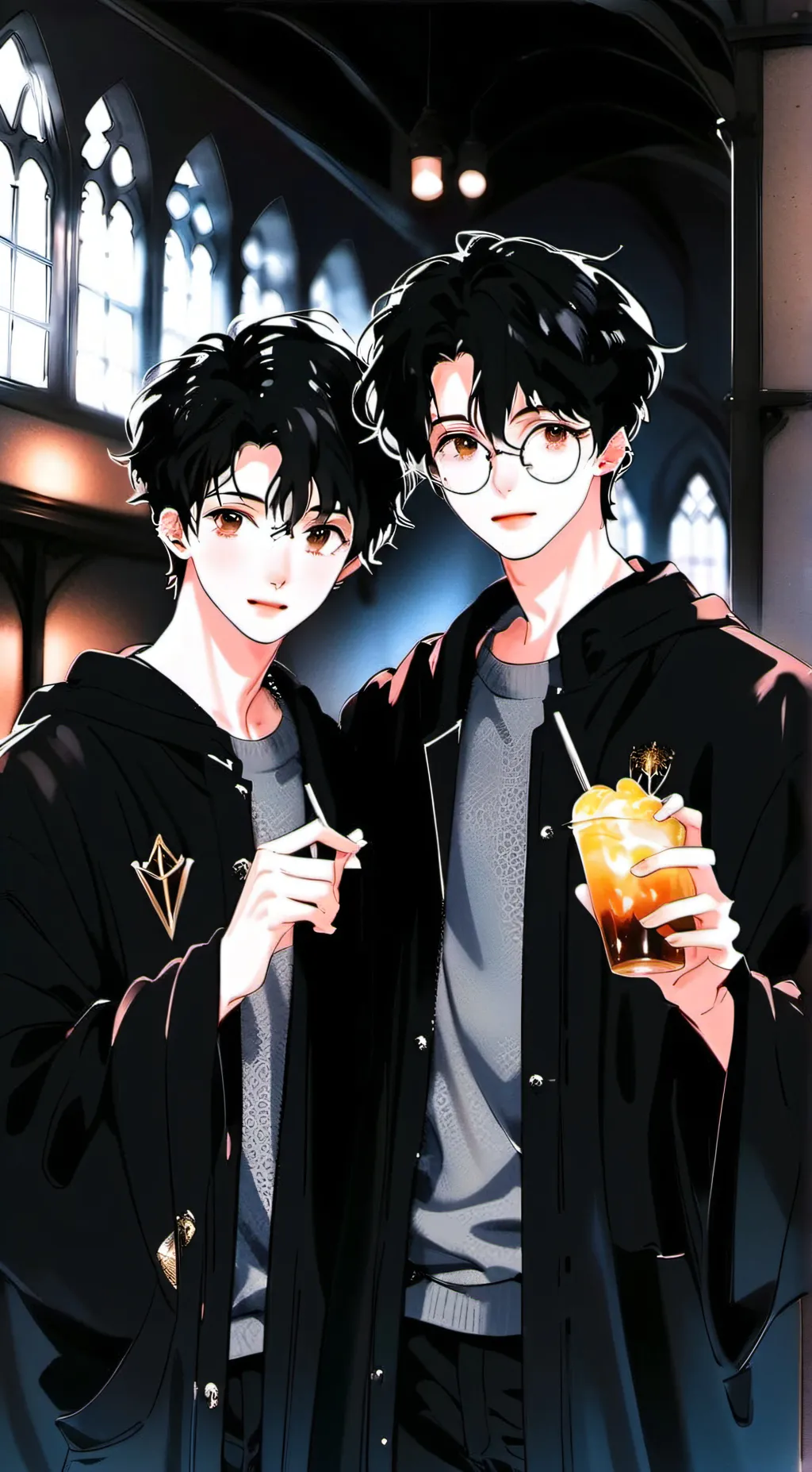 ai character: howgarts sleepover background