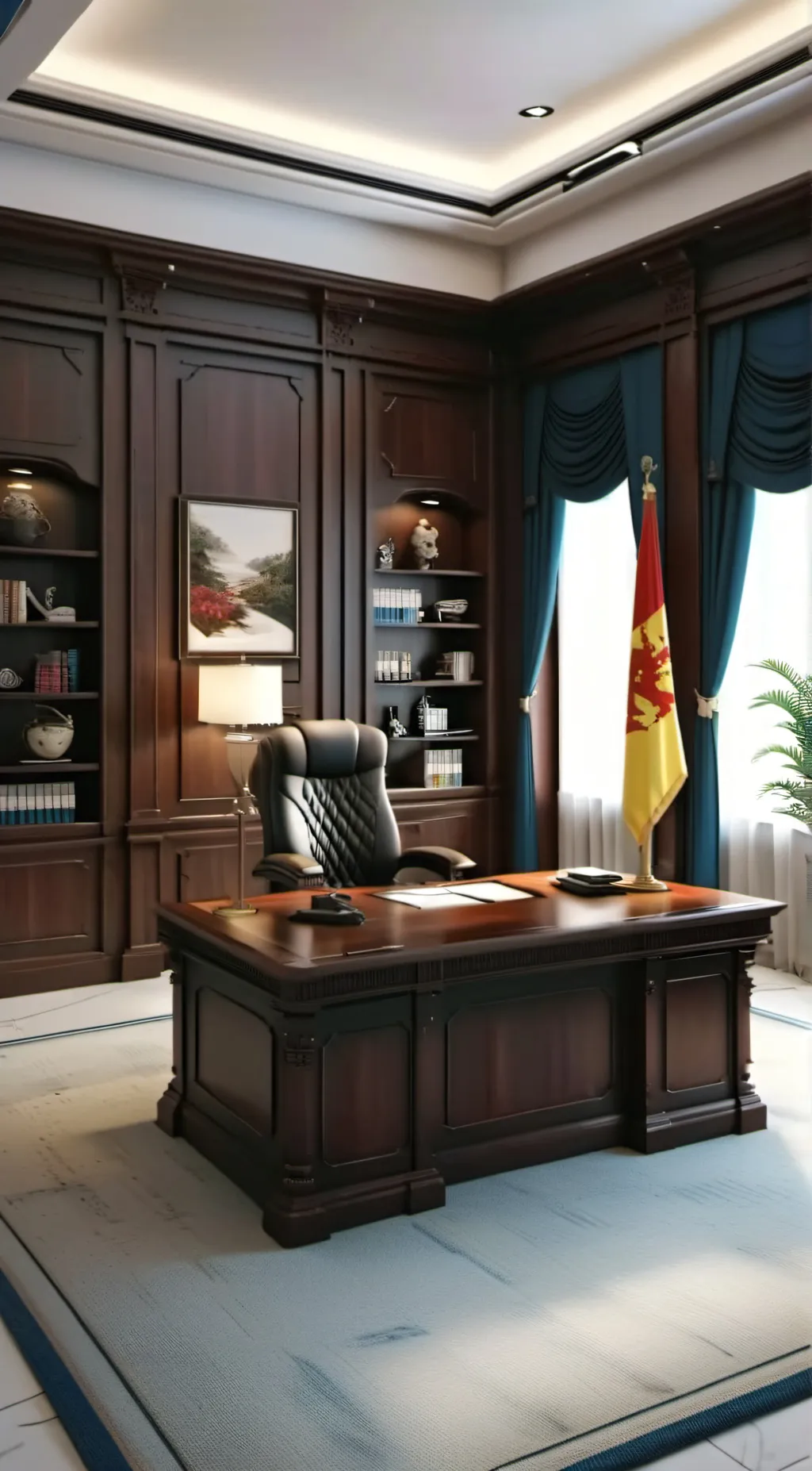 ai character: principal's office background