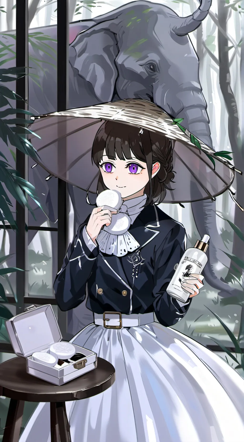 ai character: Sephora 10 year  background