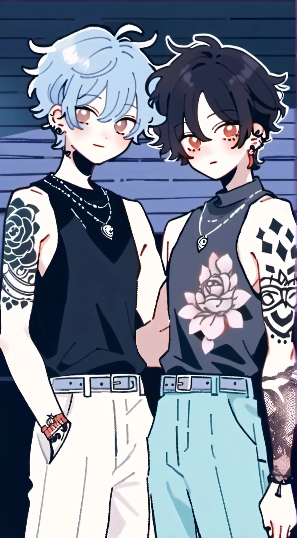 ai character: Mika and Ryu background