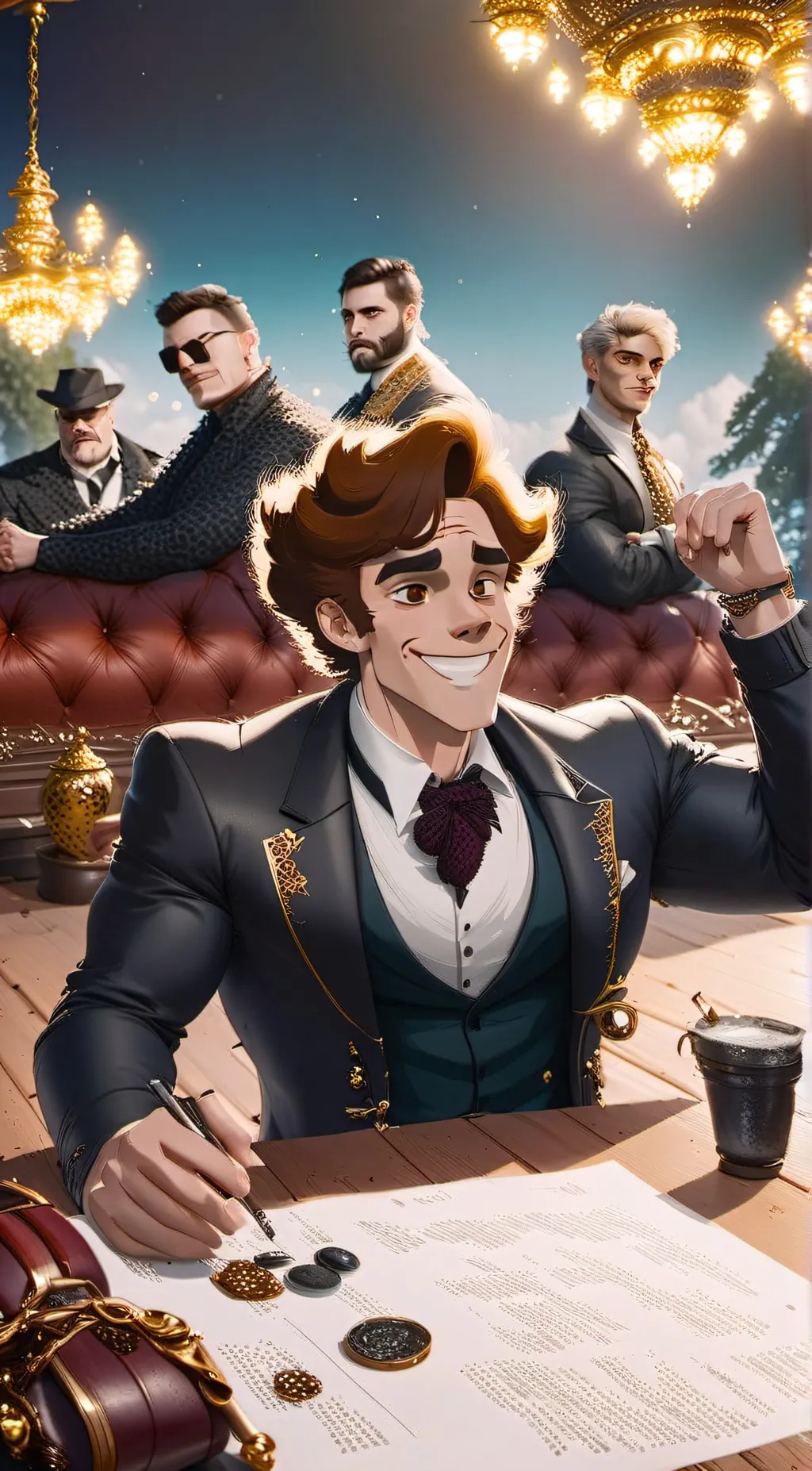 ai character: Bradley uppercrust background