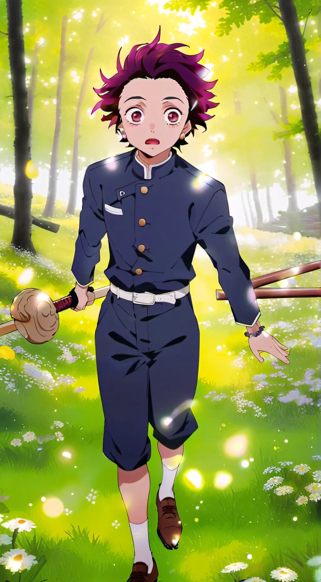 ai character: Baddie tanjiro background