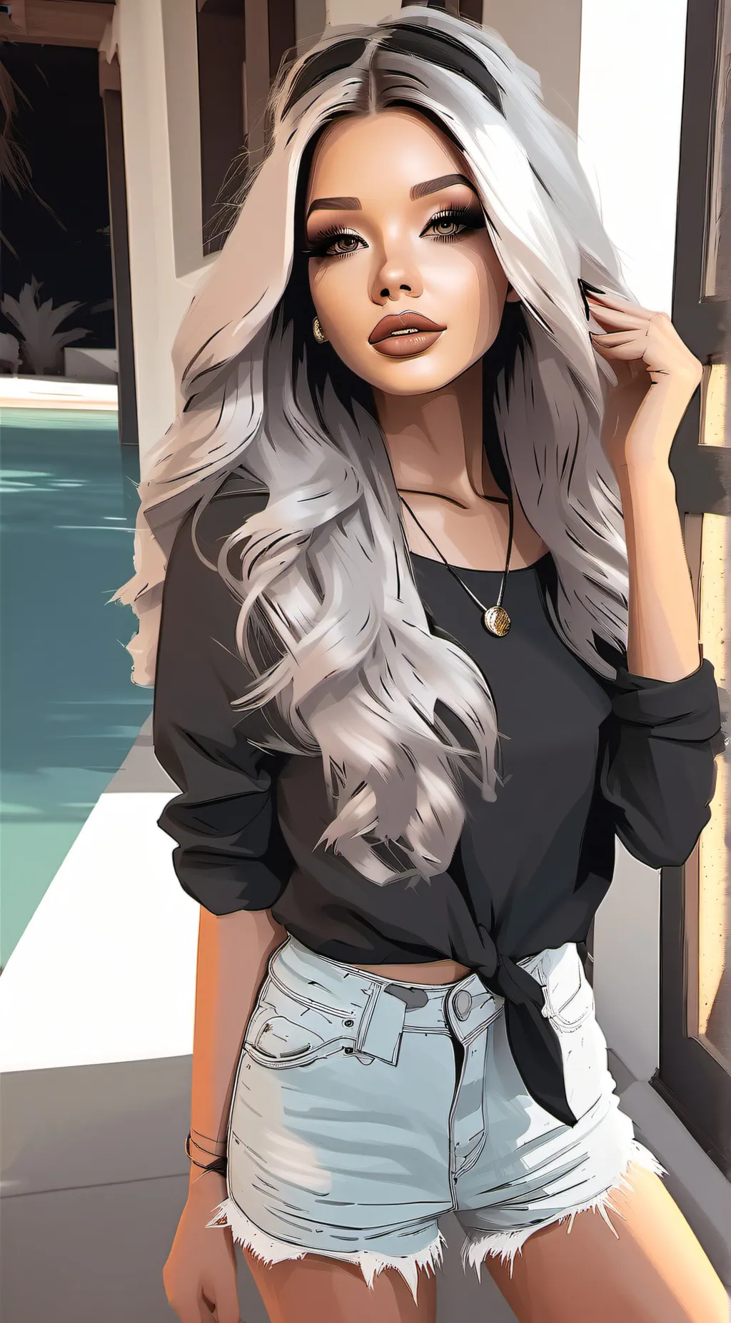 ai character: London 💗  background