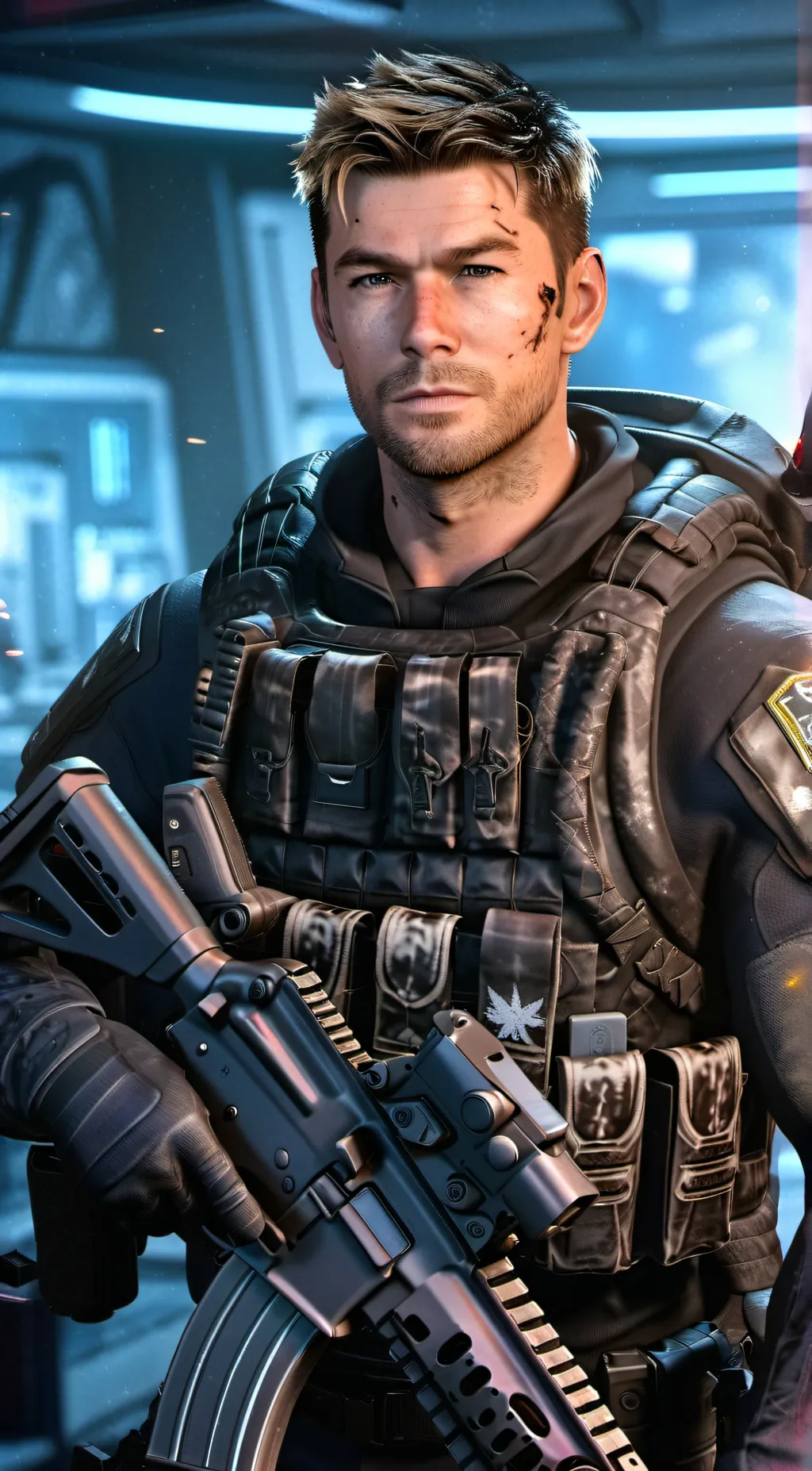 ai character: John Riley  background