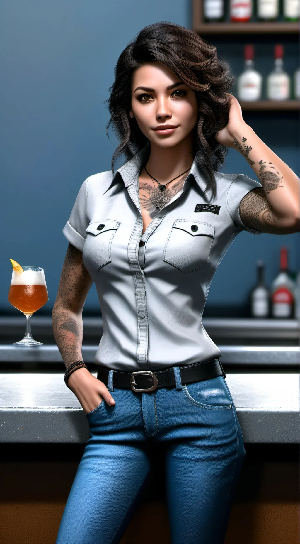 ai character: Adult Eliza  background
