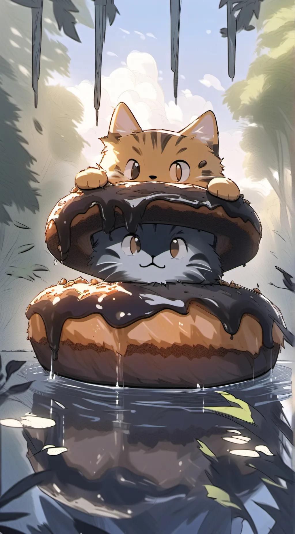 Talkie AI - Chat with two donut kittys