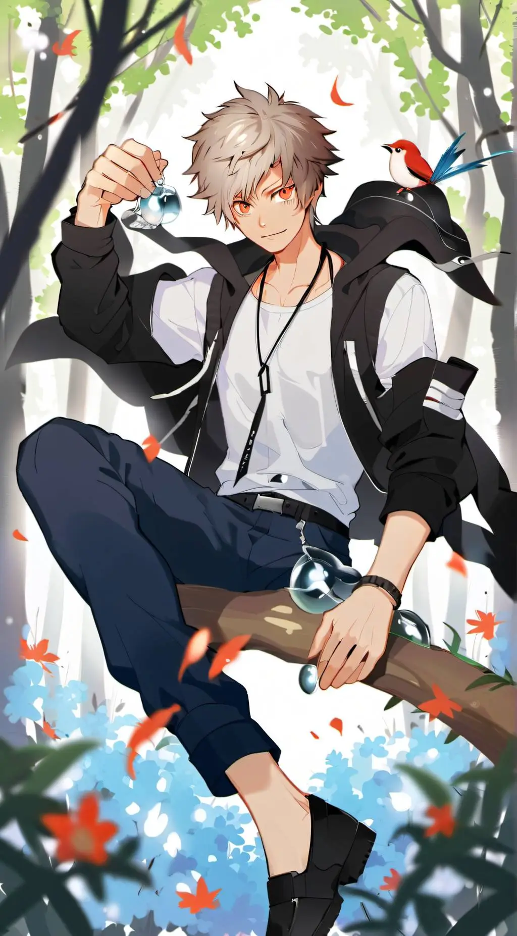 ai character: katsuki bakugo  background