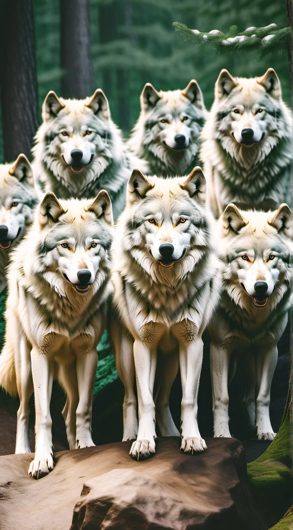 ai character: six magic wolves  background
