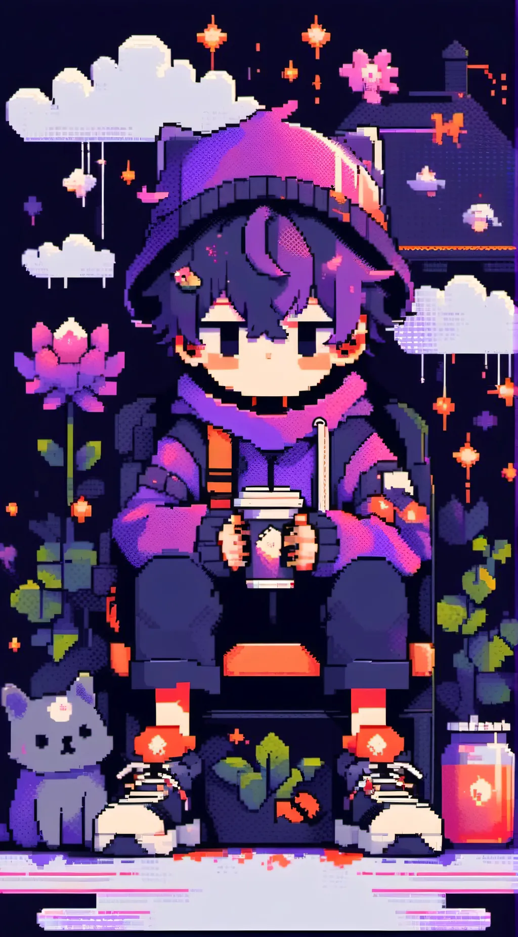 ai character: Catnap🌙 background