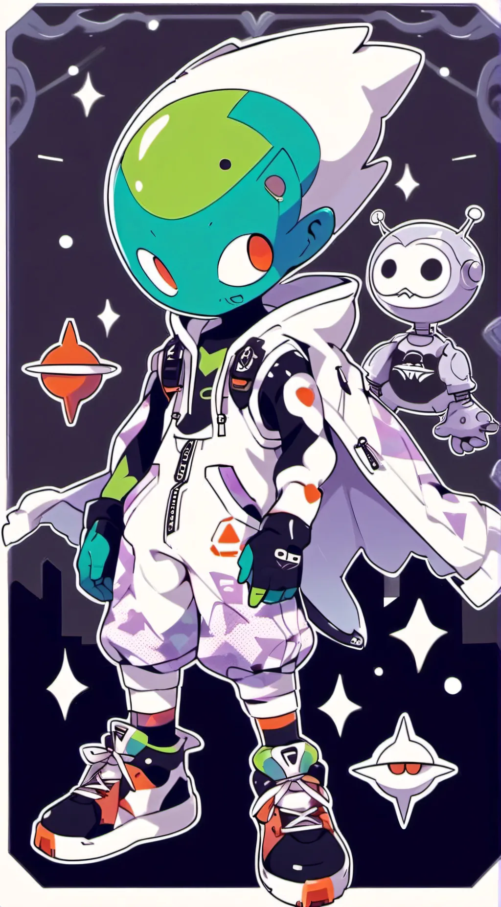 ai character: gnarpy redesigned  background