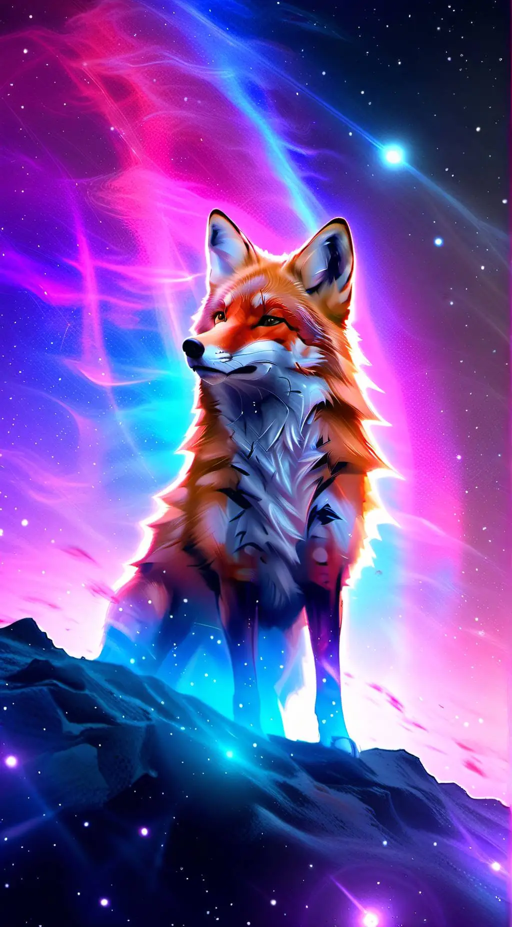 ai character: Galaxy fox  background