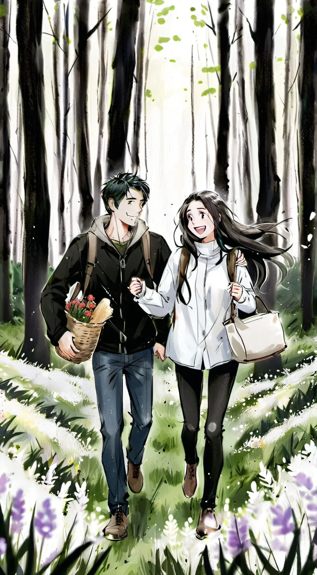 ai character: flowers again 🙄 background
