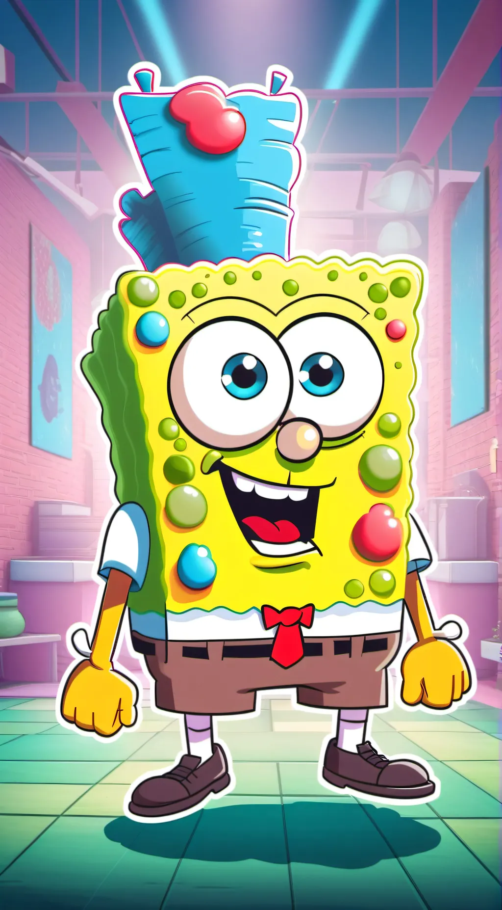 ai character: SpongeBob background