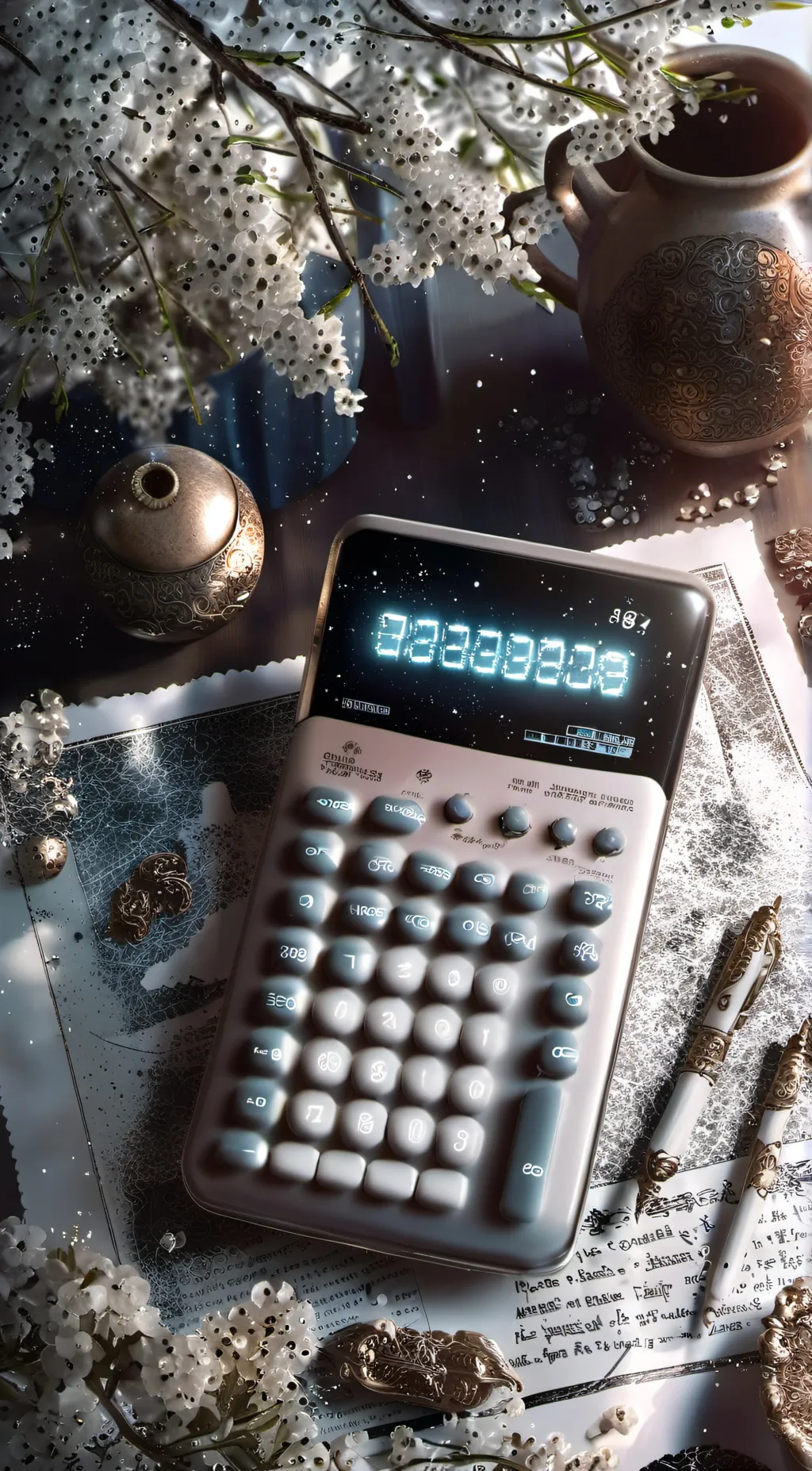 ai character: calculator  background