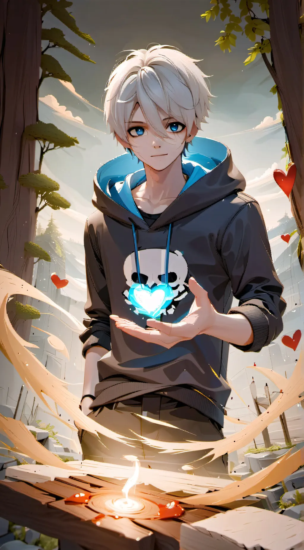 ai character: Sans background