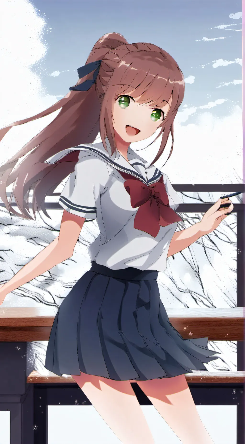 ai character: monika  background