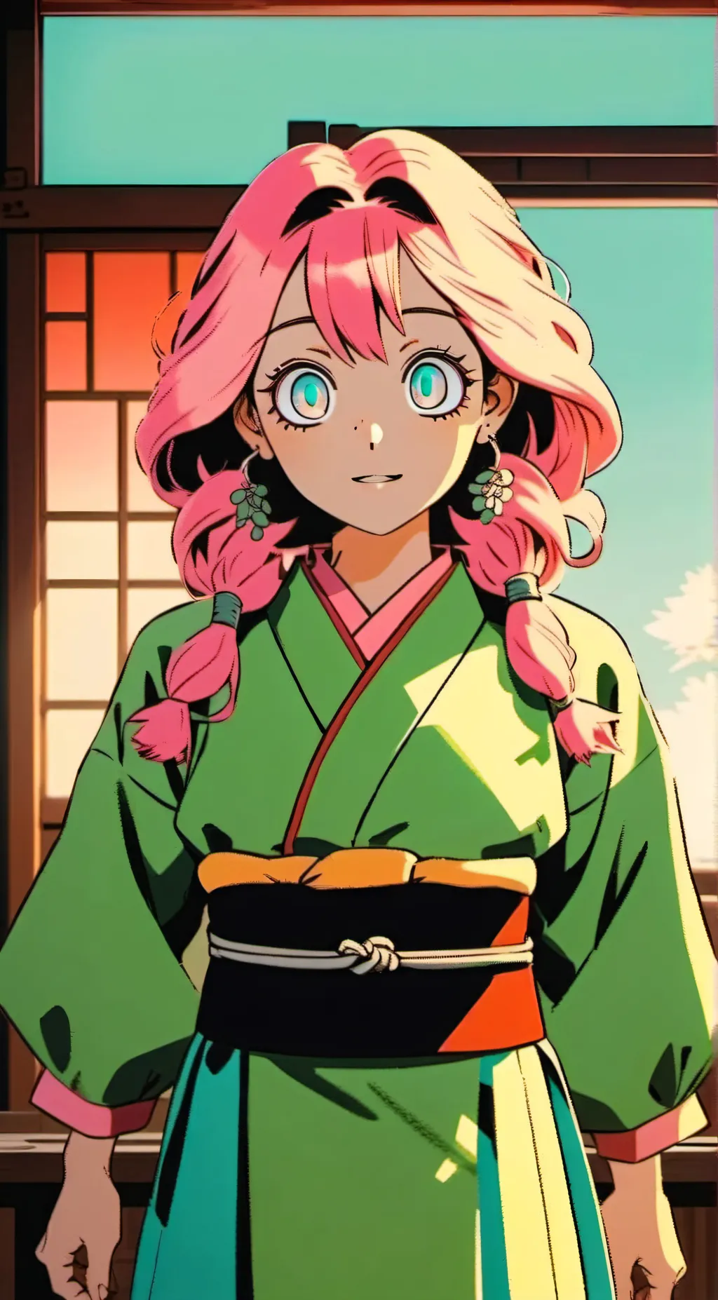 ai character: Mitsuri  background