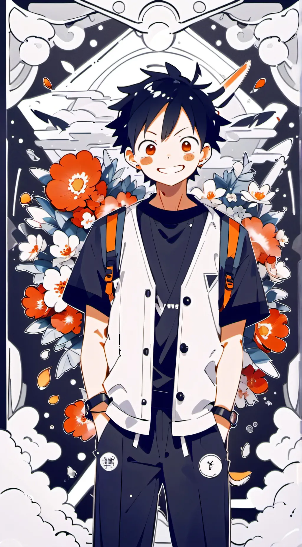 ai character: Luffy background