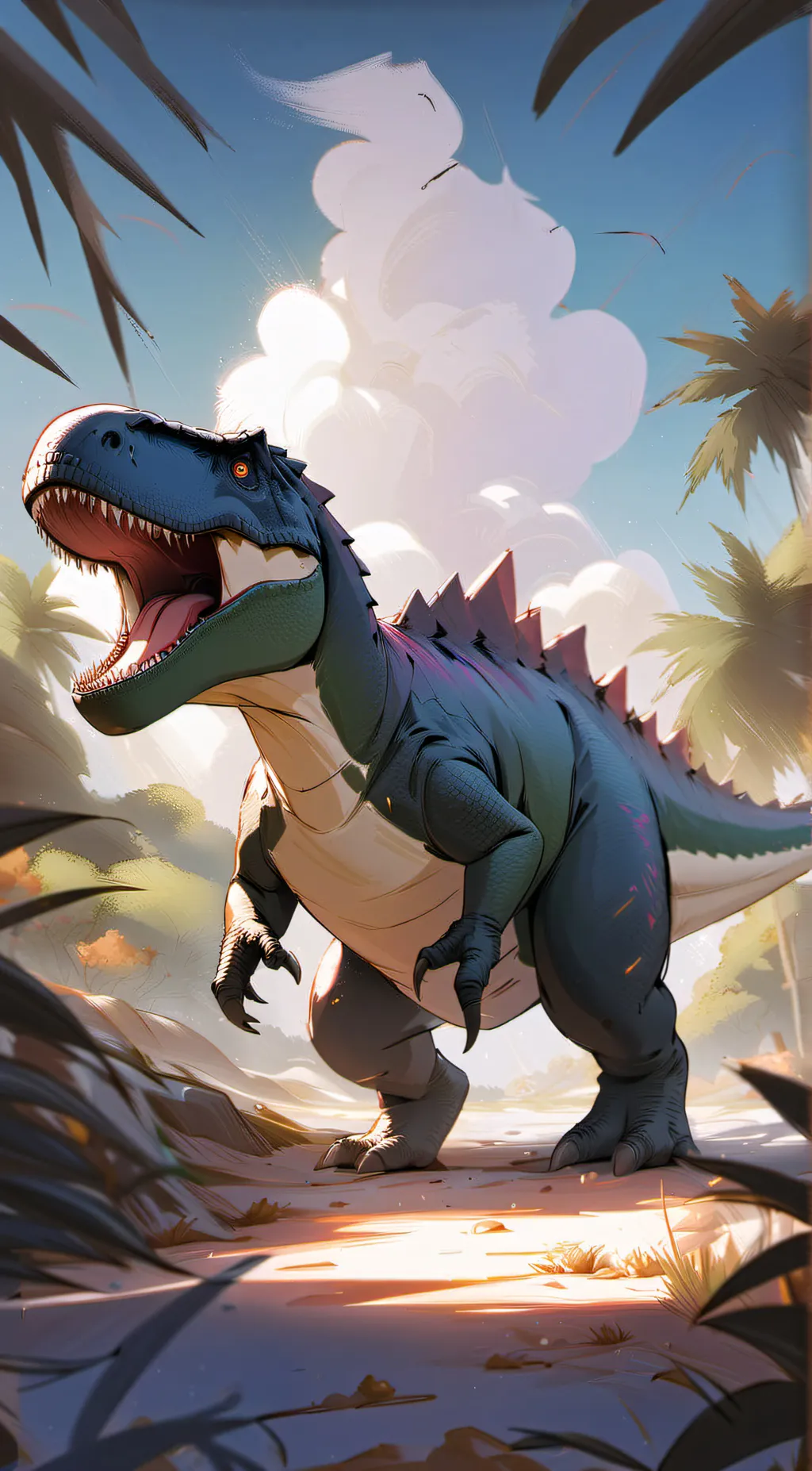 ai character: dino background