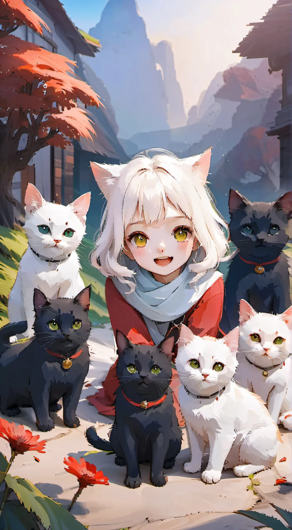 ai character: Cat world background