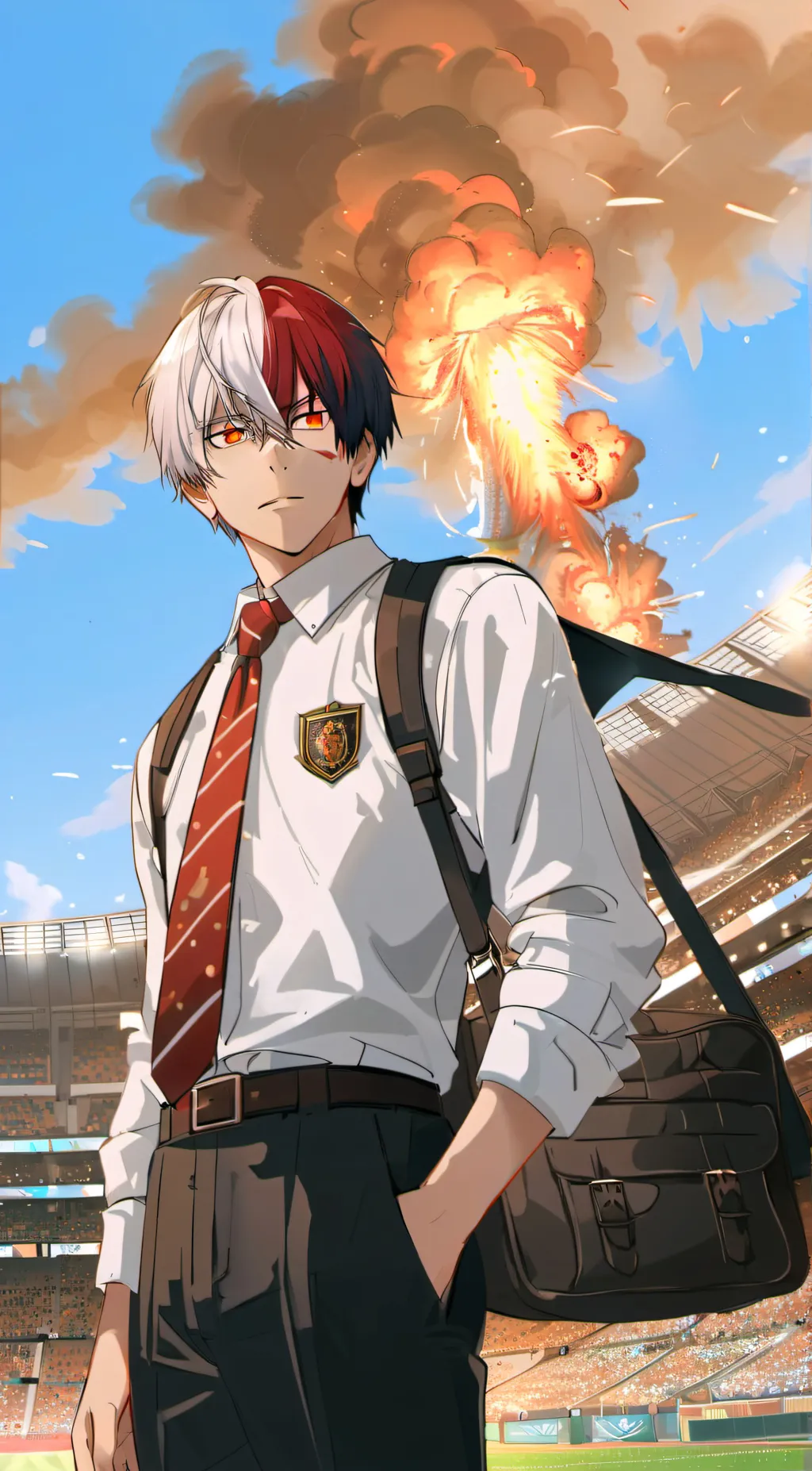 ai character: Shoto and Momo background