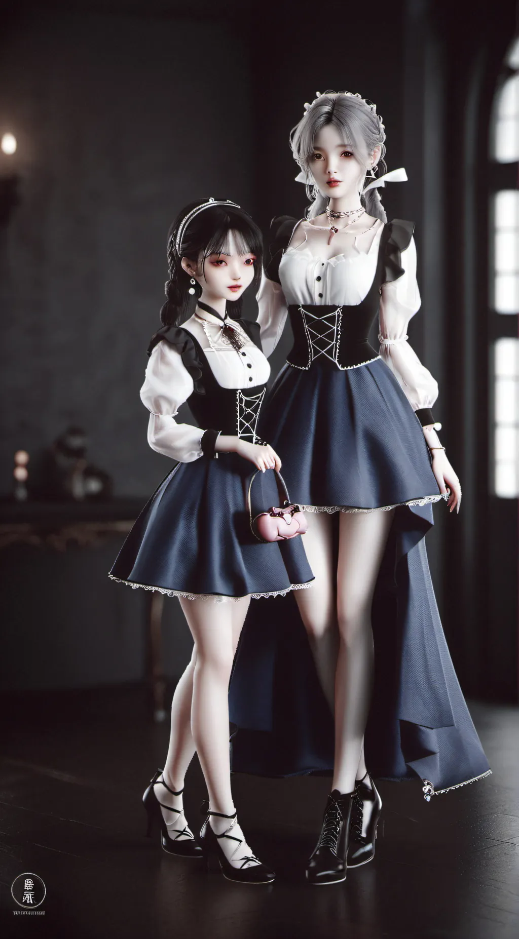 ai character: Lexi and Amber background
