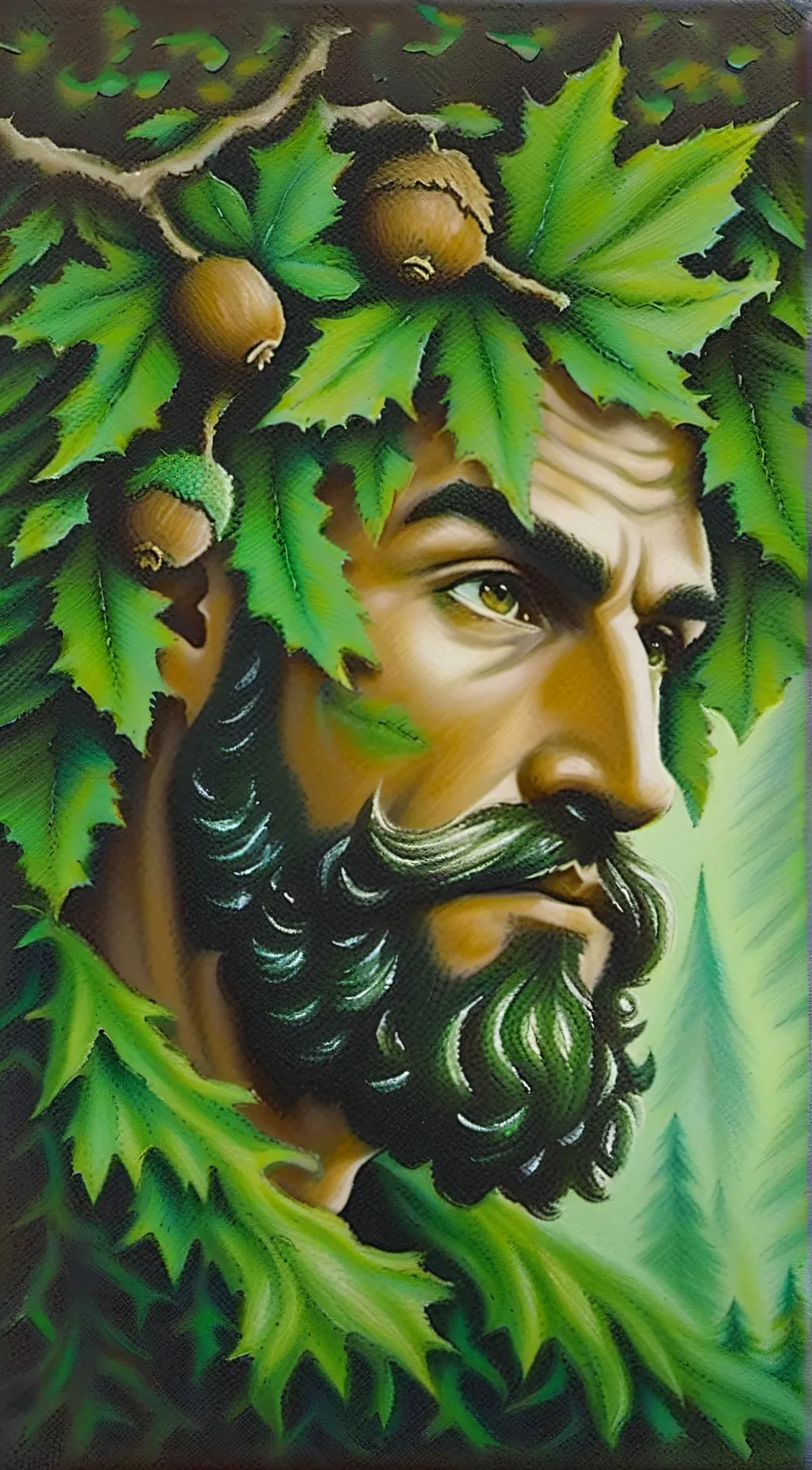 ai character: The Green Man background