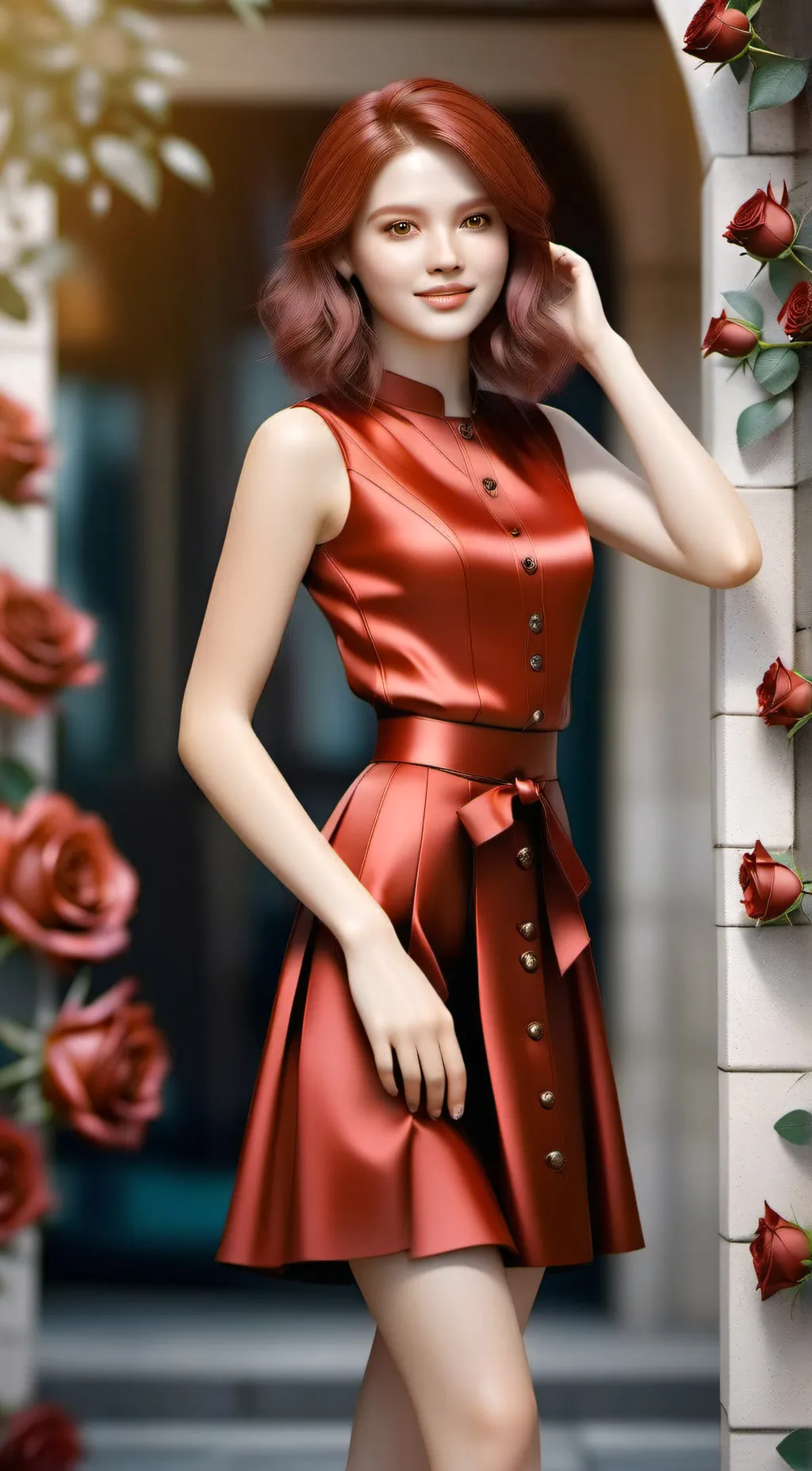 ai character: Rose background