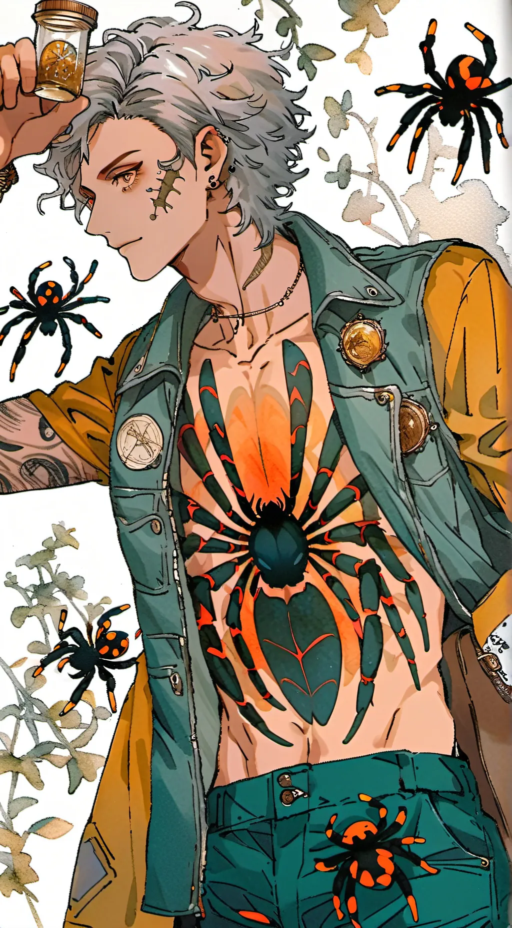 ai character: 🕷️🕸️🕸️🕷️ background