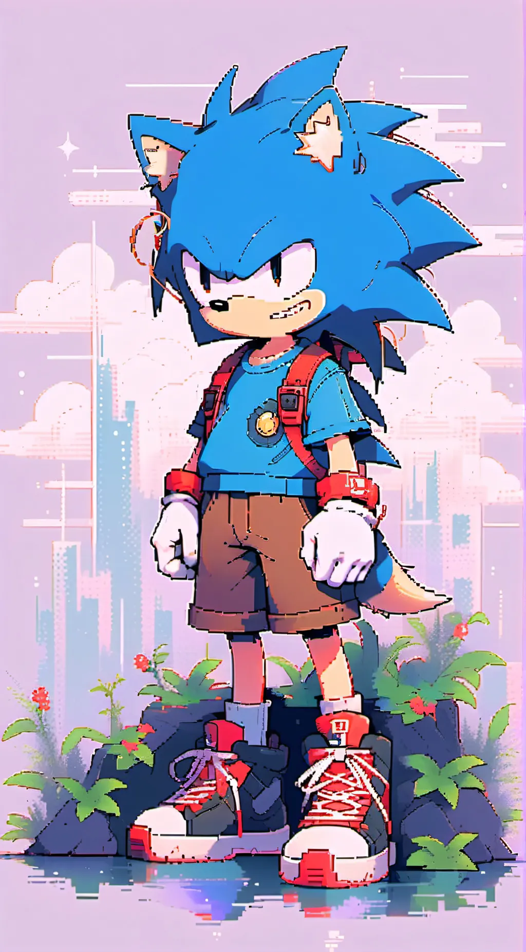 ai character: Sonic [The Future] background