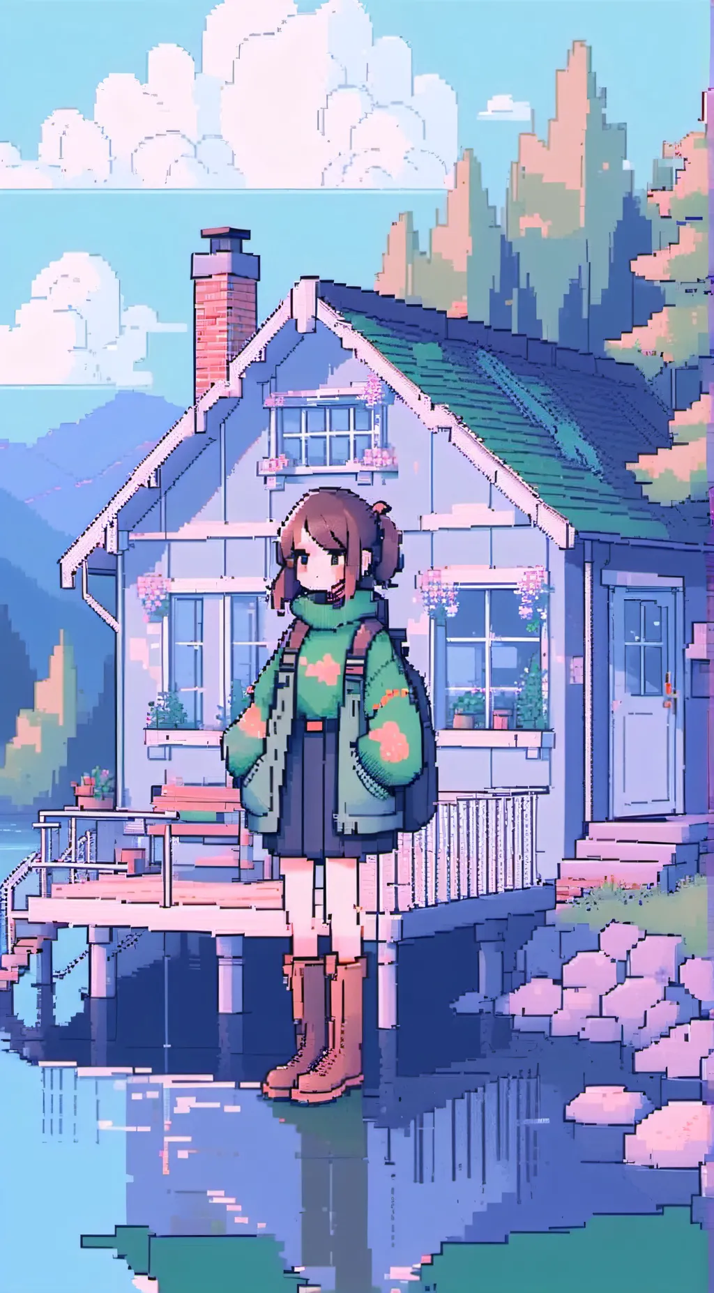 ai character: house |horror game background