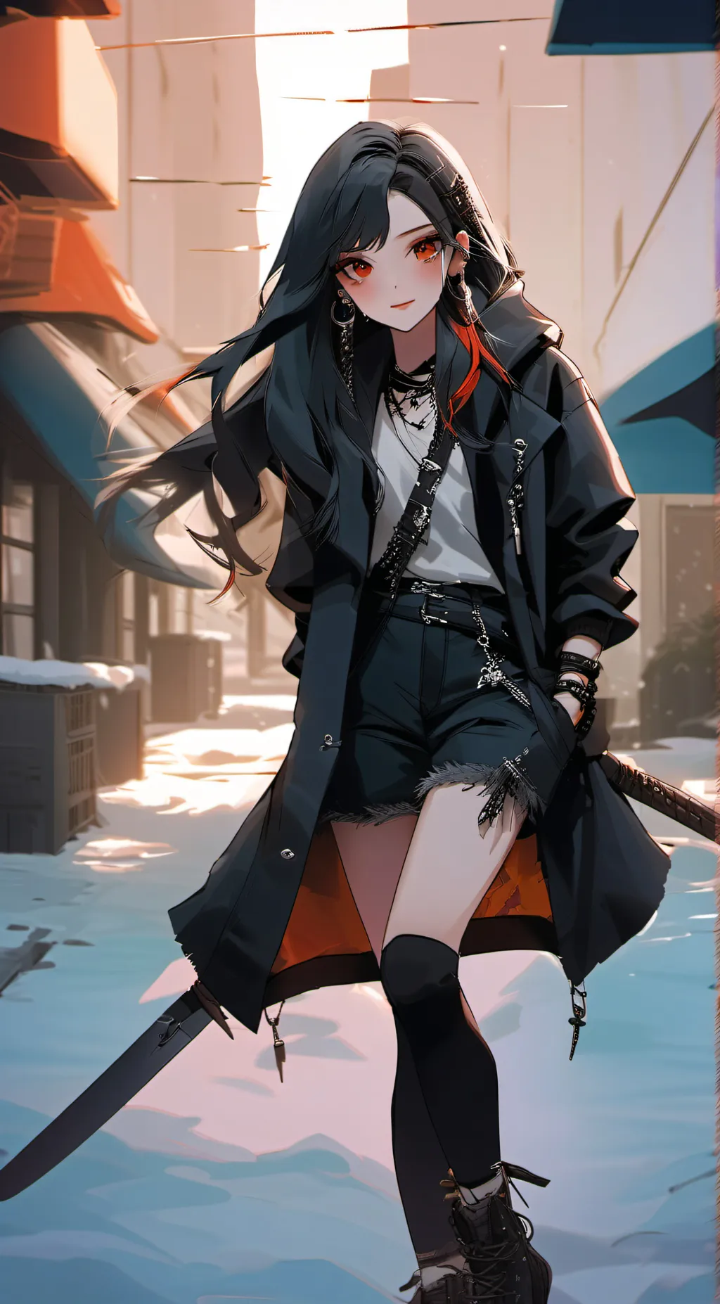 ai character: Goth girl background