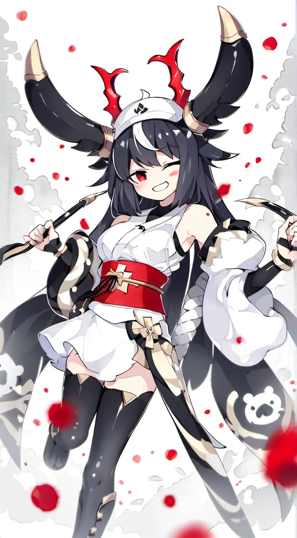 ai character: miss Circle background